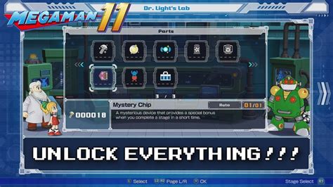 mega man 11 unlock all parts